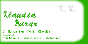 klaudia murar business card