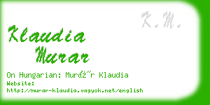 klaudia murar business card